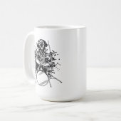 Dog Drummer Playing Drums Kaffeetasse (Vorderseite Links)