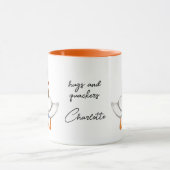 Dog Duck Funny Liebe Script Personalisiert Name Tasse (Zentrum)