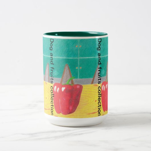Dog ears and pepper  zweifarbige tasse (Mittel)