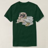 Dog Eating A Pizza  T-Shirt (Design vorne)