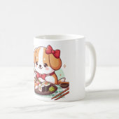Dog eating sushi kaffeetasse (VorderseiteRechts)