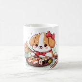 Dog eating sushi kaffeetasse (Mittel)