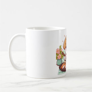 Dog eating sushi kaffeetasse