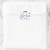 DOG-Eigenschaftengesetze 2 Runder Aufkleber (Tasche)