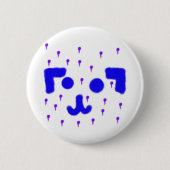 Dog Emoticon Paint Tropfen Button (Vorderseite)