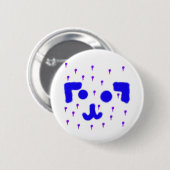 Dog Emoticon Paint Tropfen Button (Vorne & Hinten)