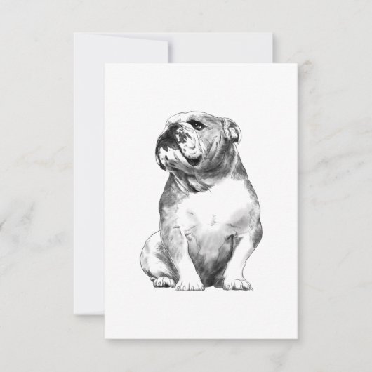 Dog English Bulldog-Geschenk RSVP Karte (Vorderseite)