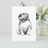 Dog English Bulldog-Geschenk RSVP Karte (Stehend Vorderseite)