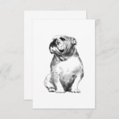 Dog English Bulldog-Geschenk RSVP Karte (Vorne/Hinten)