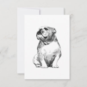 Dog English Bulldog-Geschenk RSVP Karte