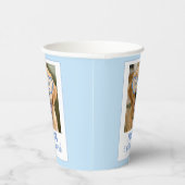 Dog Face Bachelorette Cups Fun Dusty Blue Pappbecher (Rechts)