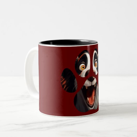 Dog Face Dog Paw Tasse (Vorderseite Links)