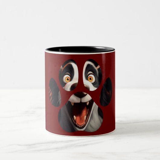 Dog Face Dog Paw Tasse (Mittel)