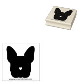 Dog Face French Bulldog Gummistempel (Stempel)