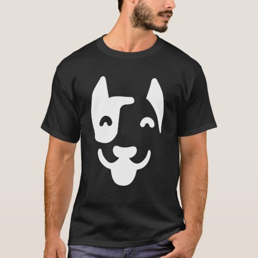 Dog Face Silhouette T-Shirt (Vorderseite)