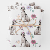 Dog Fan, Männer Frauen und Kinder, Hund Lover Geschenkpapier Set (Beispiel)