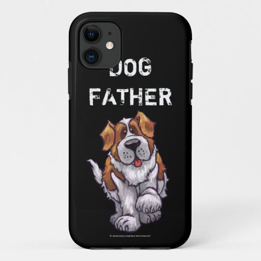 Dog Father St. Bernhard Kunst Case-Mate iPhone Hülle (Rückseite)