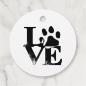 Dog Favor Tags Geschenkanhänger (Rückseite)