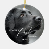 Dog First Christmas Script Ornament (Vorne)
