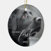 Dog First Christmas Script Ornament (Links)