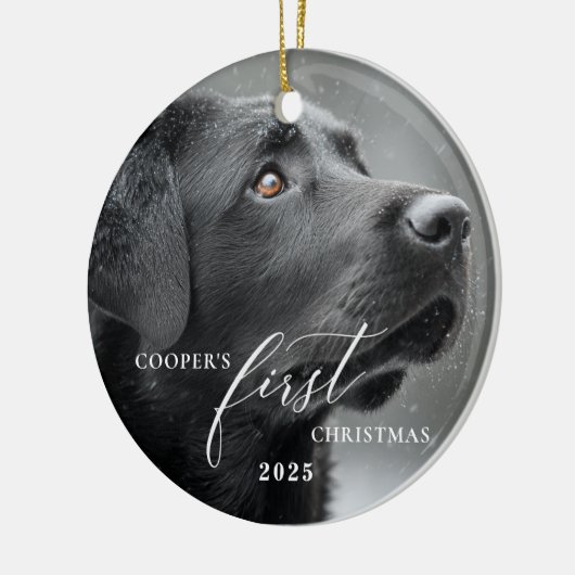Dog First Christmas Script Ornament (Links)