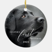 Dog First Christmas Script Ornament (Hinten)