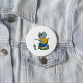 Dog Fishing Fisher Finish Button (Beispiel)