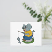 Dog Fishing Fisher Finish Postkarte (Stehend Vorderseite)