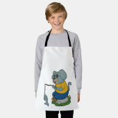 Dog Fishing Fisher Finish Schürze (Getragen)