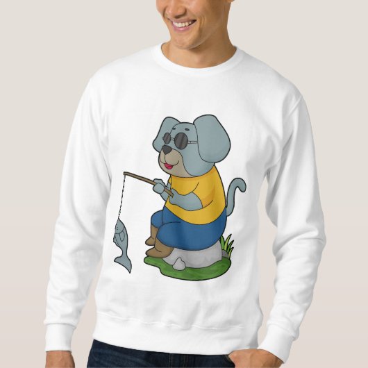 Dog Fishing Fisher Finish Sweatshirt (Vorderseite)