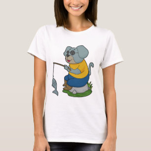 Dog Fishing Fisher Finish T-Shirt