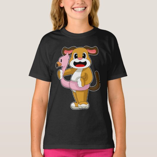 Dog Flamingo T-Shirt (Vorderseite)