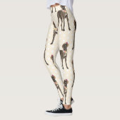 Dog Floral Great Dane Muster, Hund Lover Leggings (Links)