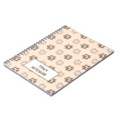 Dog-Footprint-Patern anpassbar Notizblock (Linke Seite)
