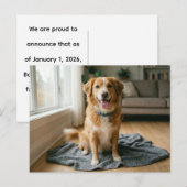 Dog Forever Home Announcement  Postkarte (Vorne/Hinten)