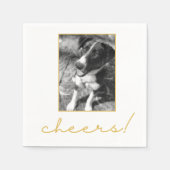 Dog Foto Cocktail Party Serviette (Vorderseite)