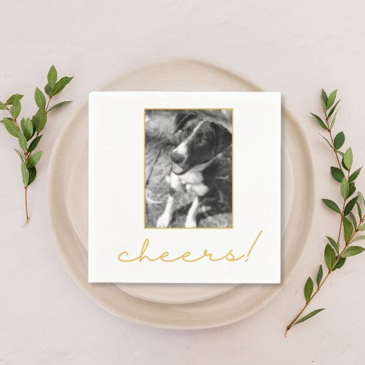 Dog Foto Cocktail Party Serviette
