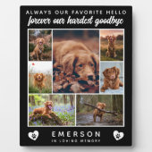 Dog Foto Collage Favorite Hallo Hardest Goodbye Fotoplatte (Vorderseite)
