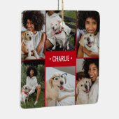 Dog Foto Collage Mit Monogramm Keramikornament (Rechts)