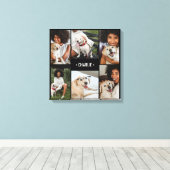Dog Foto Collage Mit Monogramm Leinwanddruck (Insitu (Holzboden))
