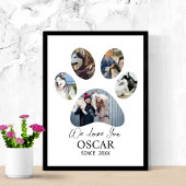 Dog Foto Collage Pet Memorial Personalisiert Paw Poster