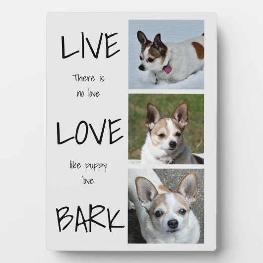 Dog Foto Collage Plaque Fotoplatte (Vorderseite)