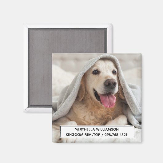Dog Foto Custom Business Magnet (Vorderseite/Rückseite)