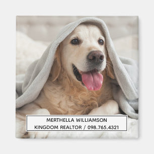 Dog Foto Custom Business Magnet