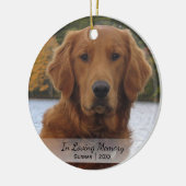 Dog Foto in Loving Memory Name Year Christmas Keramikornament (Links)