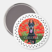 Dog Foto Magnet - Personalisierter Pet Keepake (Vorderseite/Rückseite)