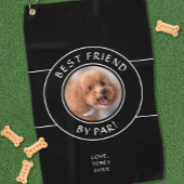 Dog Foto Spaß Bester Freund von Par Modern Pro Bla Golfhandtuch