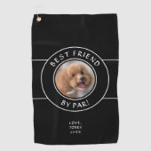 Dog Foto Spaß Bester Freund von Par Modern Pro Bla Golfhandtuch (Vorderseite)
