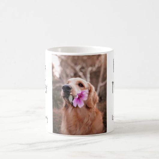 Dog Foto Super Mama Herzklappen Druck Kaffeetasse (Mittel)