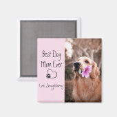 Dog Foto Super Mama Herzklappen Druck Magnet (Vorderseite/Rückseite)